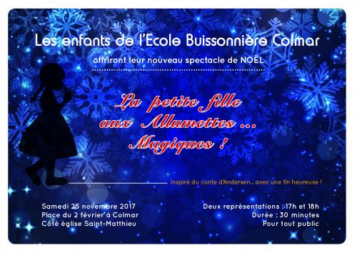 Spectacle de Noël par les enfants de l'école buissonnière de Colmar