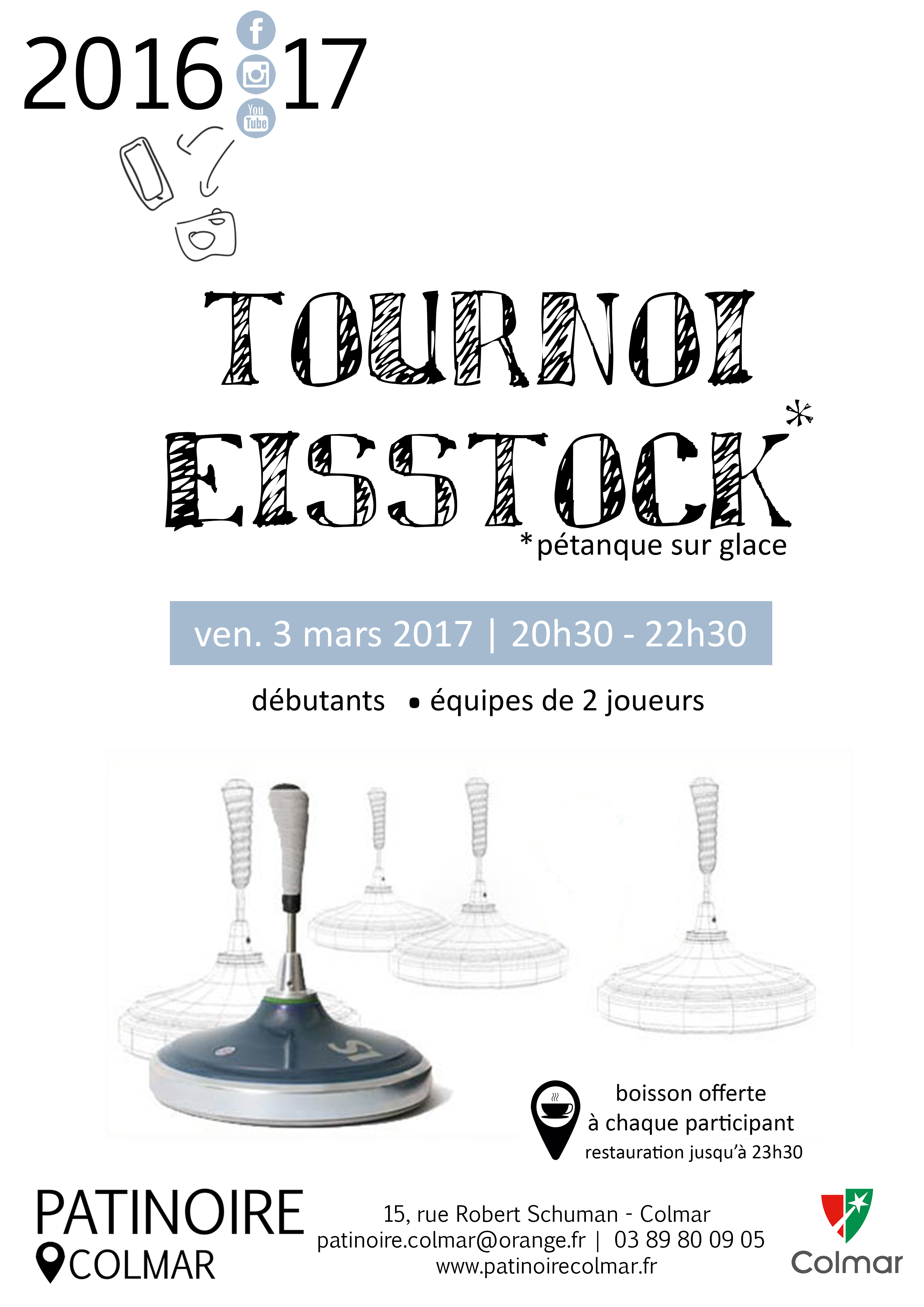 Tournoi de Eisstock (pétanque sur glace) débutants