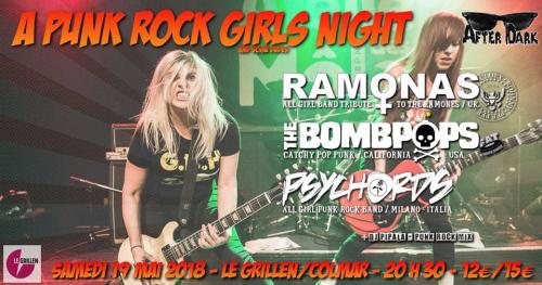 * The Ramonas * The Bombpops * Psychords * - Girls rock night !