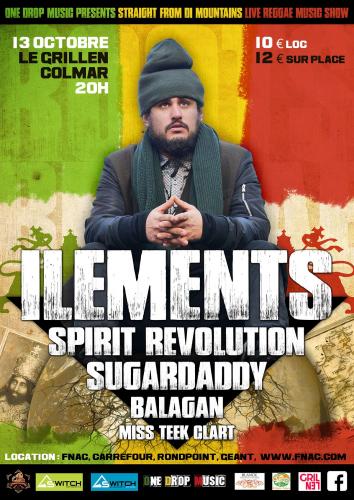 One Drop reggae live show !! Ilements Spirit Sugardaddy Balagan