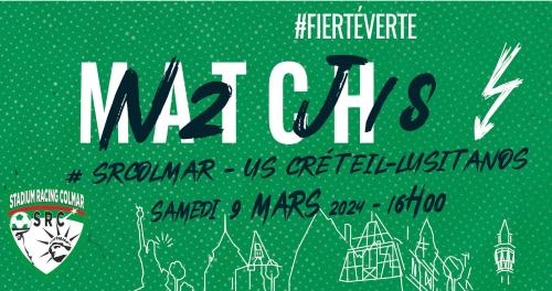 N2 - J18 - SR Colmar - US Créteil-Lusitanos le 9 mars à 16h00