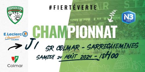  N3 - J1 - SR COLMAR - FC SARREGUEMINES le 24 août à 18h