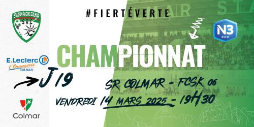 N3 - J19 le vendredi 14 mars à 19h30 face au FCSK06