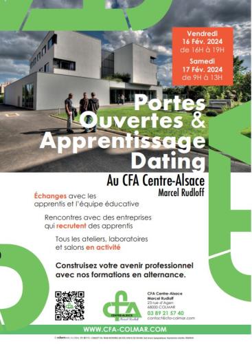Portes Ouvertes et Apprentissage Dating au CFA Centre Alsace Marcel Rudloff