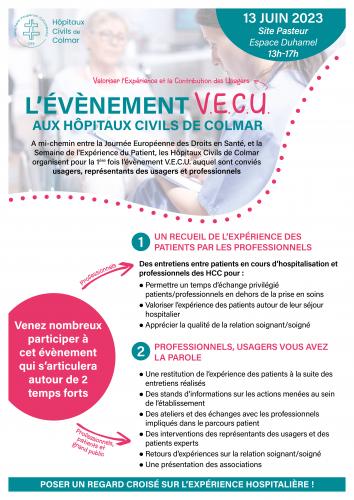 L'évènement V.E.C.U. aux Hôpitaux Civils de Colmar - partage d'expérience entre usagers et professionnels