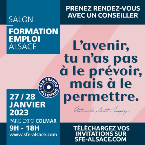 Salon Formation Emploi Alsace les 27 et 28/01