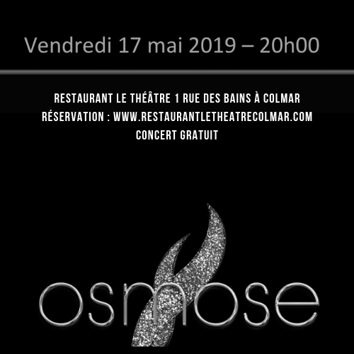Le duo Osmose sera en concert le 17 mai au Restaurant Le Théâtre