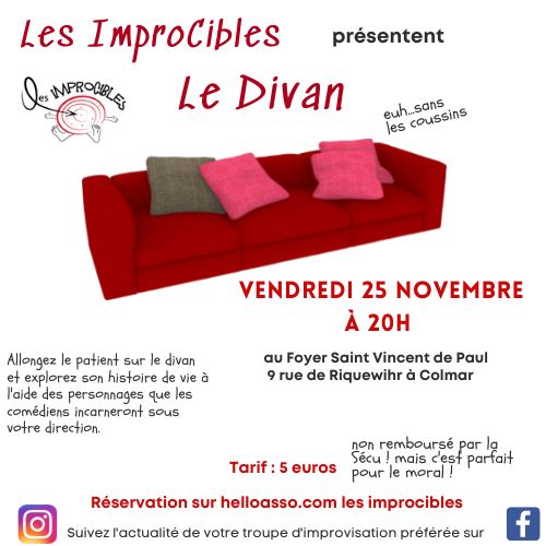 Spectacle d'improvisation - Les Improcibles sur Le Divan