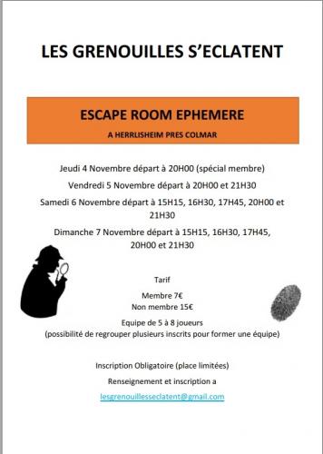 Escape Game Halloween Ephémère 