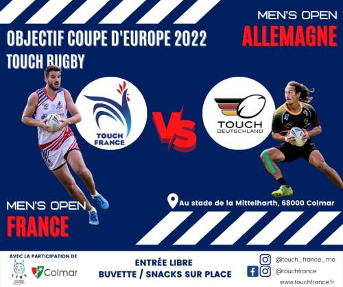 Touch rugby - France - Allemagne - Préparation à la coupe d'Europe 2022
