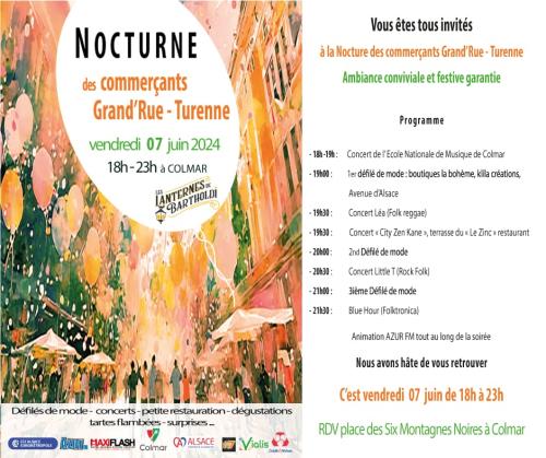 Nocturne des Commerce de l'association les lanternes de Bartholdi