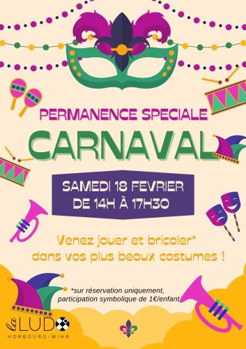 Permanence spéciale Carnaval