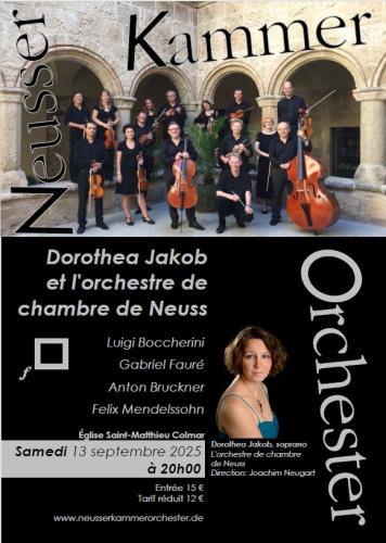 Concert Dorothea Jakob et l'Orchestre de Chambre de Neuss