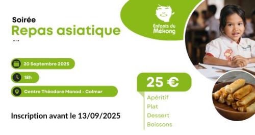 Repas asiatique solidaire - Enfants du Mékong