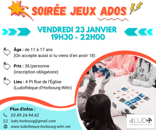 Soirées jeux ados