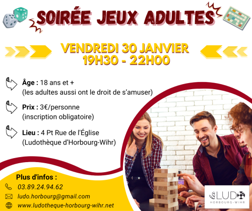Soirée jeux Adultes