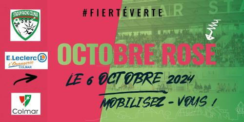 Le 6 octobre 2024, le SR Colmar s'associe à OCTOBRE ROSE !